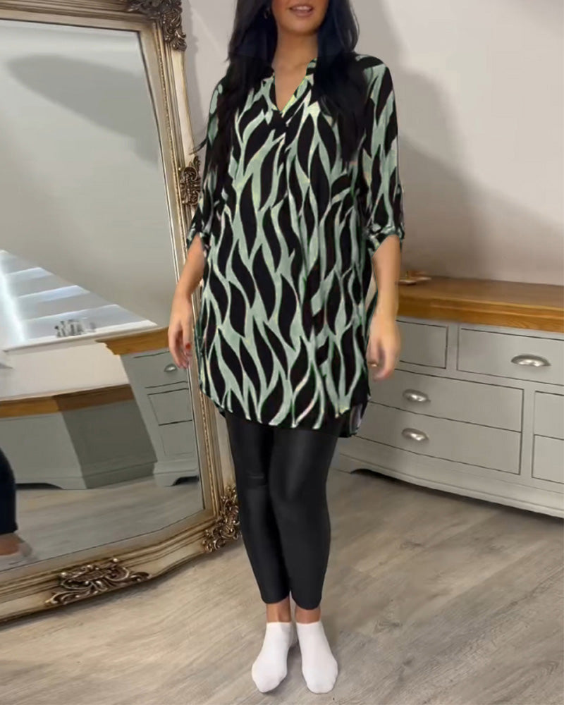 ALEXANDRA™ - Mönstrad lös topp