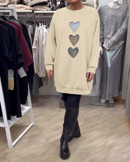 BRIANA™ - Avslappnad sweatshirtklänning