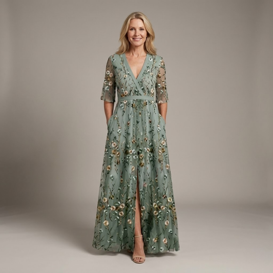 Flora - Elegant blommig maxiklänning
