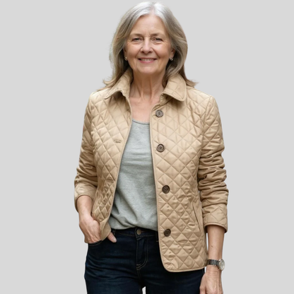 Diana - Avslappnad quiltad jacka med nedfälld krage