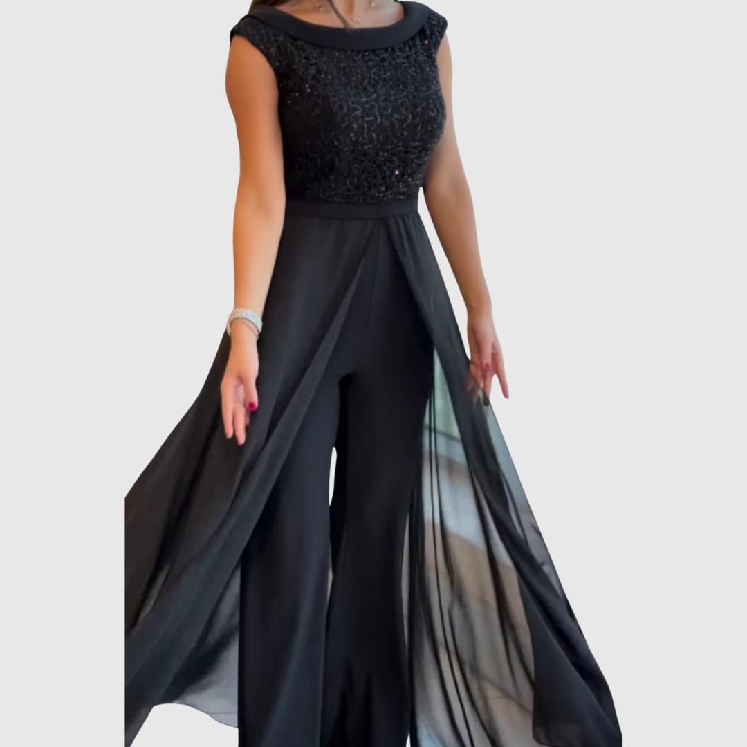 Liliane | Ärmlös festjumpsuit