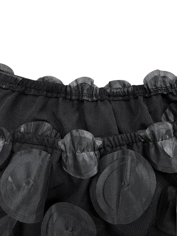 GWYN™ – Transparent blus med biskopsärmar och mjuka rynkade detaljer