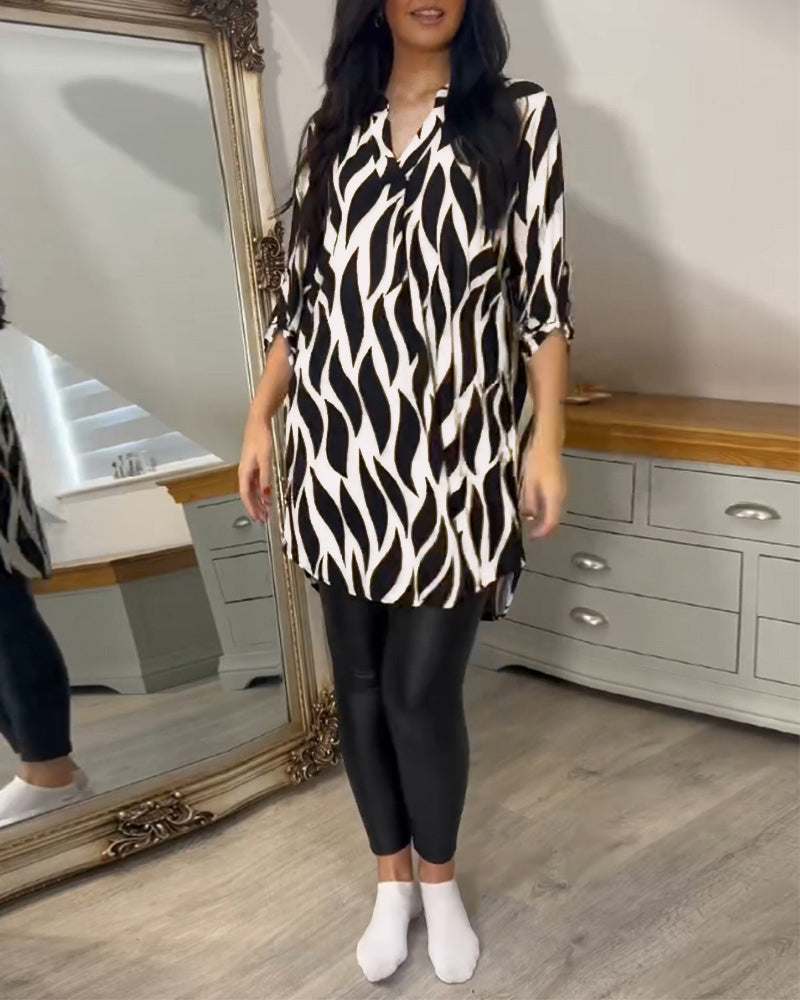 ALEXANDRA™ - Mönstrad lös topp