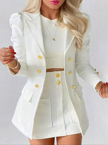 MAGDA™ - Elegant tvådelat kavaj- och kjolset för vinter- och höstmode