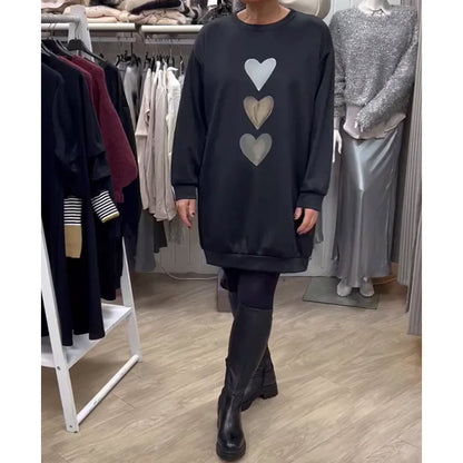 BRIANA™ - Avslappnad sweatshirtklänning