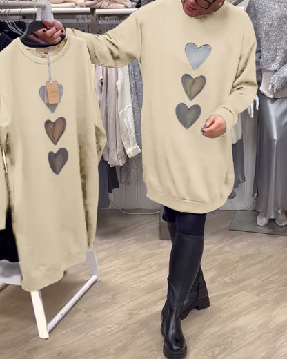 BRIANA™ - Avslappnad sweatshirtklänning