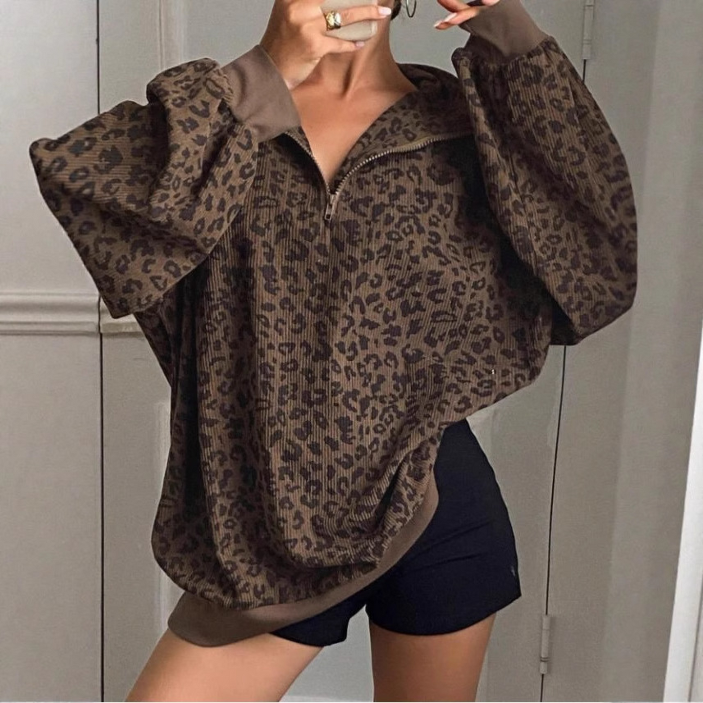 MINDI™ - Mysig leopardmönstrad tröja