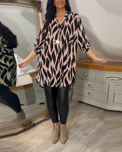 ALEXANDRA™ - Mönstrad lös topp
