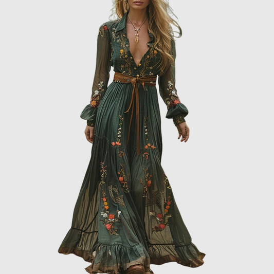 Alina Soleil - Romantisk Boho Maxiklänning
