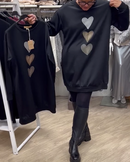 BRIANA™ - Avslappnad sweatshirtklänning