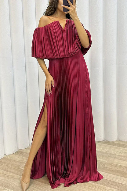 Arabella | Elegant plisserad maxiklänning