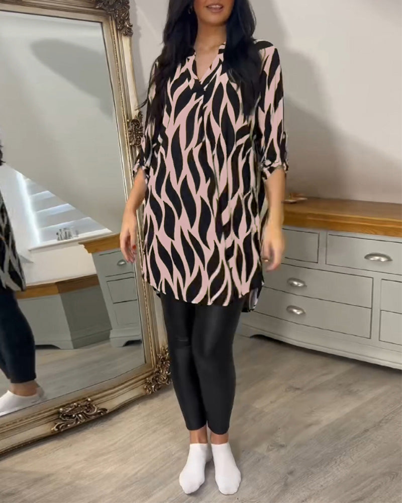 ALEXANDRA™ - Mönstrad lös topp