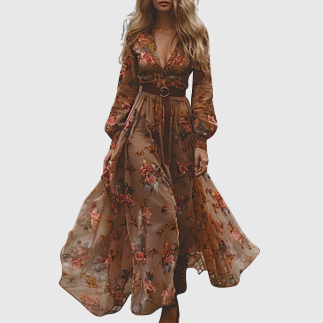 Alina Soleil - Romantisk Boho Maxiklänning