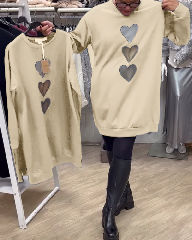 BRIANA™ - Avslappnad sweatshirtklänning
