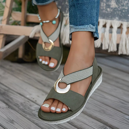 Emilia - Platta sandaler med spänne