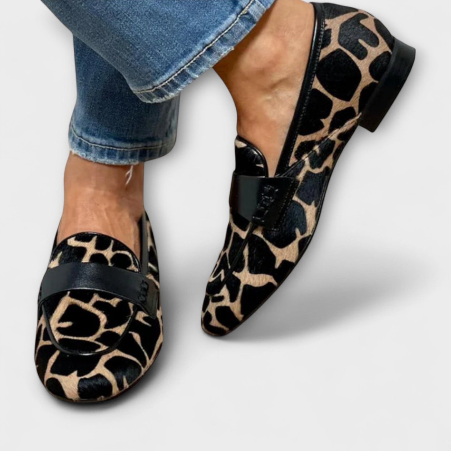 Leonie - Ortopedisk Leopardmockasin