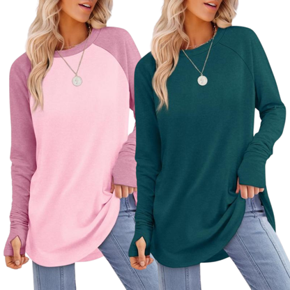 ZARITA™ - Mysig långärmad tunika med tumhål