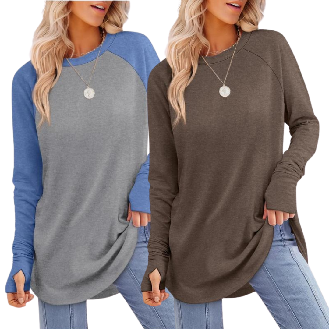 ZARITA™ - Mysig långärmad tunika med tumhål