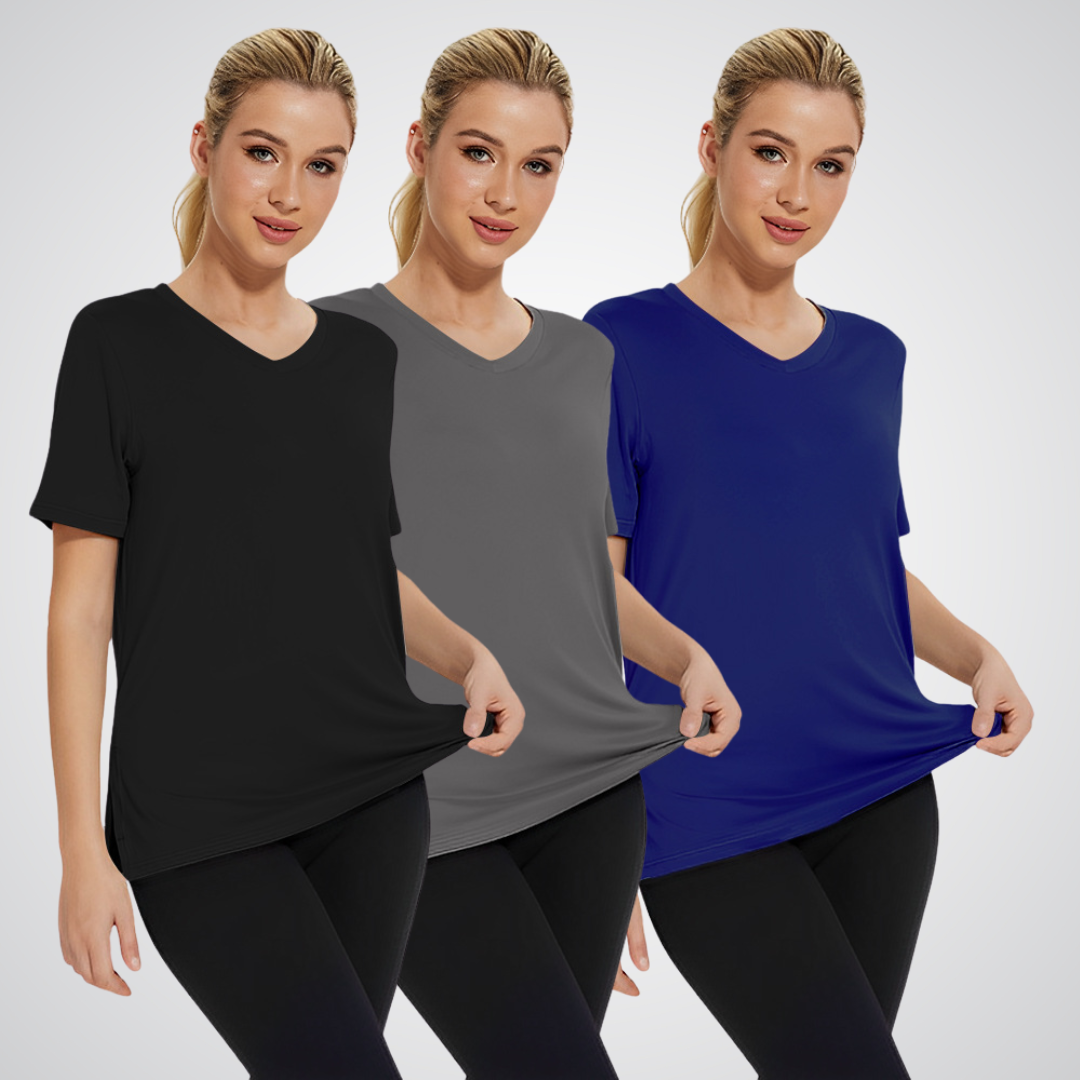 SELENA™ - Avslappnad lös passformad t-shirt (3-pack)