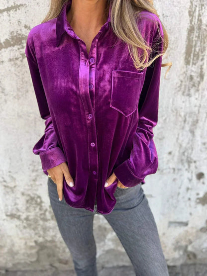 DAHLIA™ - Mjuk sammetsskjorta