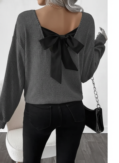 TAYLOR™ - Damtröja med lös passform och rosett baktill, avslappnad passform