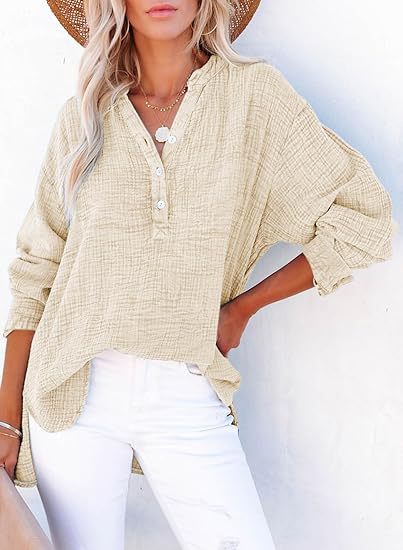 AYLA™ – Avslappnad blus med v-ringning
