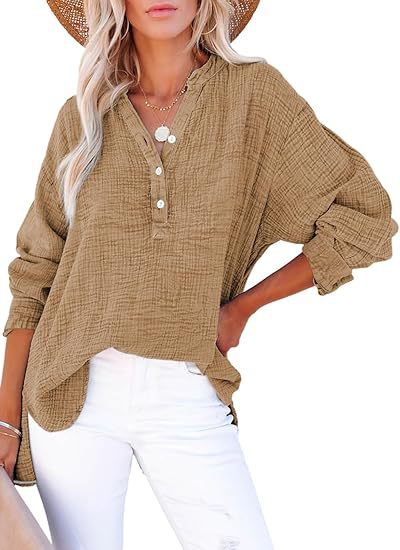 AYLA™ – Avslappnad blus med v-ringning