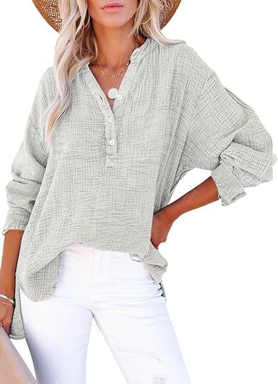 AYLA™ – Avslappnad blus med v-ringning