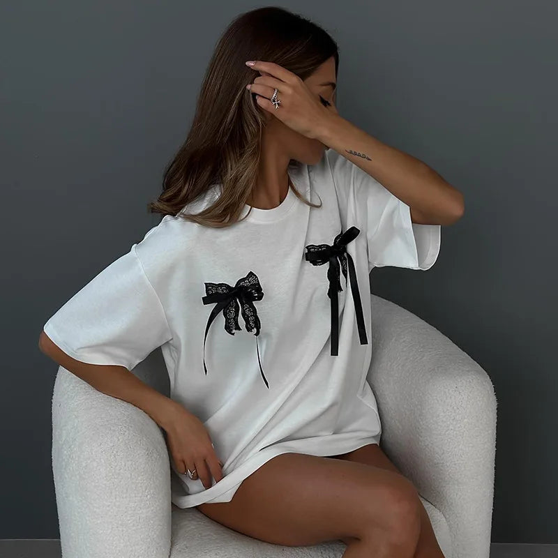 TALIE™ – Söt & Bekväm Rosett-T-shirt