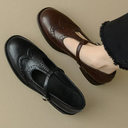 Miana | Polerade Mary Janes med T-rem