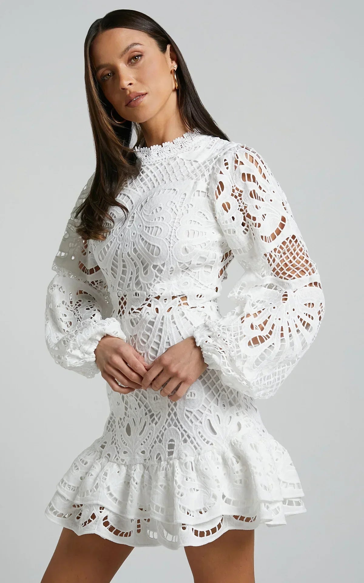 Lilly - Elegant Miniklänning Med Standkrage