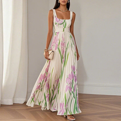 Clara - Elegant blommig långklänning