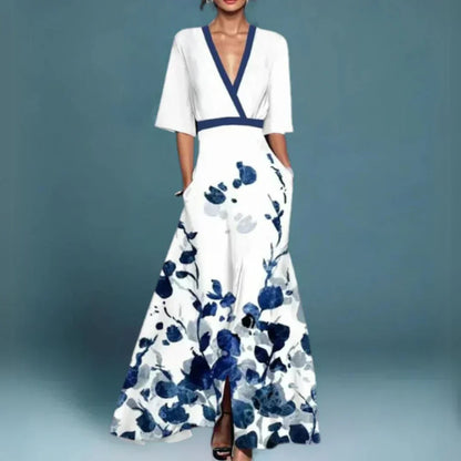 Sophia | Elegant aftonklänning med blommönster