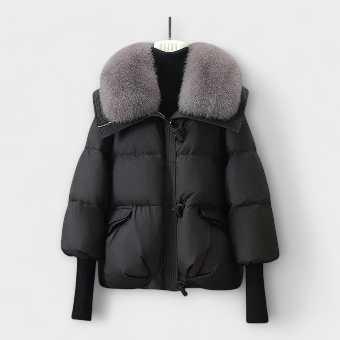 Lucyna – Elegant Jacka med Fuskpäls
