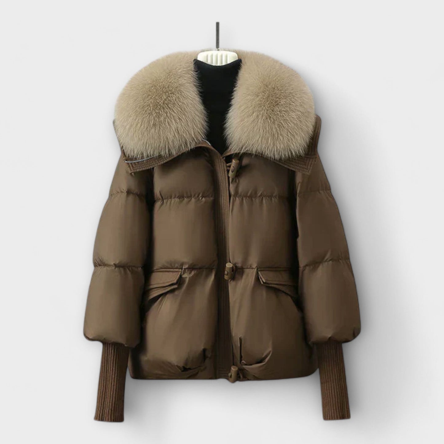 Lucyna – Elegant Jacka med Fuskpäls