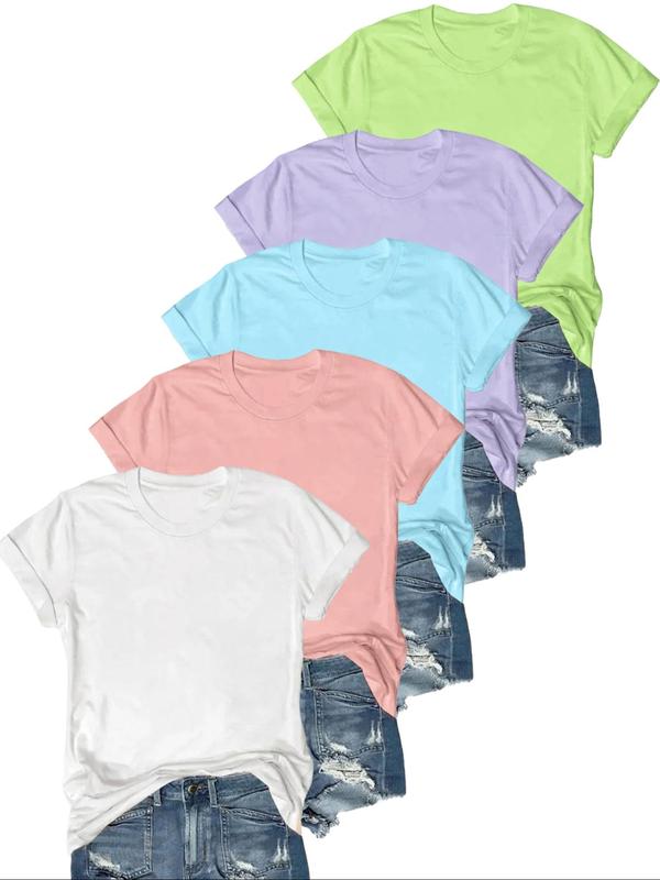 OLIVE™ - Avslappnad kortärmad t-shirt (5-pack)