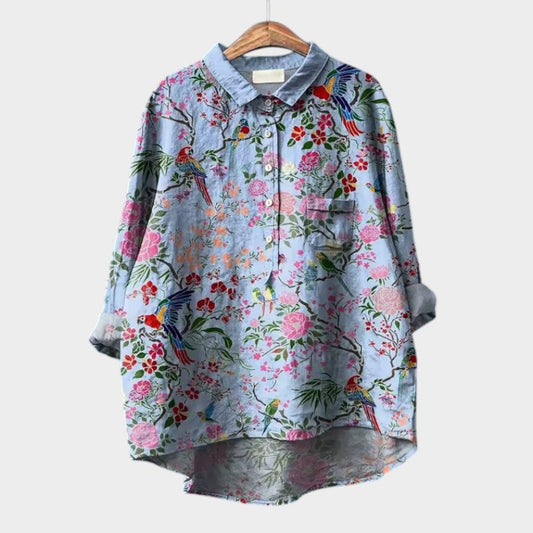 TALLIE™ – Avslappnad mönstrad blus